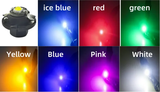 B8.4D 3030 1SMD LED Instrument Panel Cluster Dashboard Warning Indicator Lights Speedometer Light Bulb