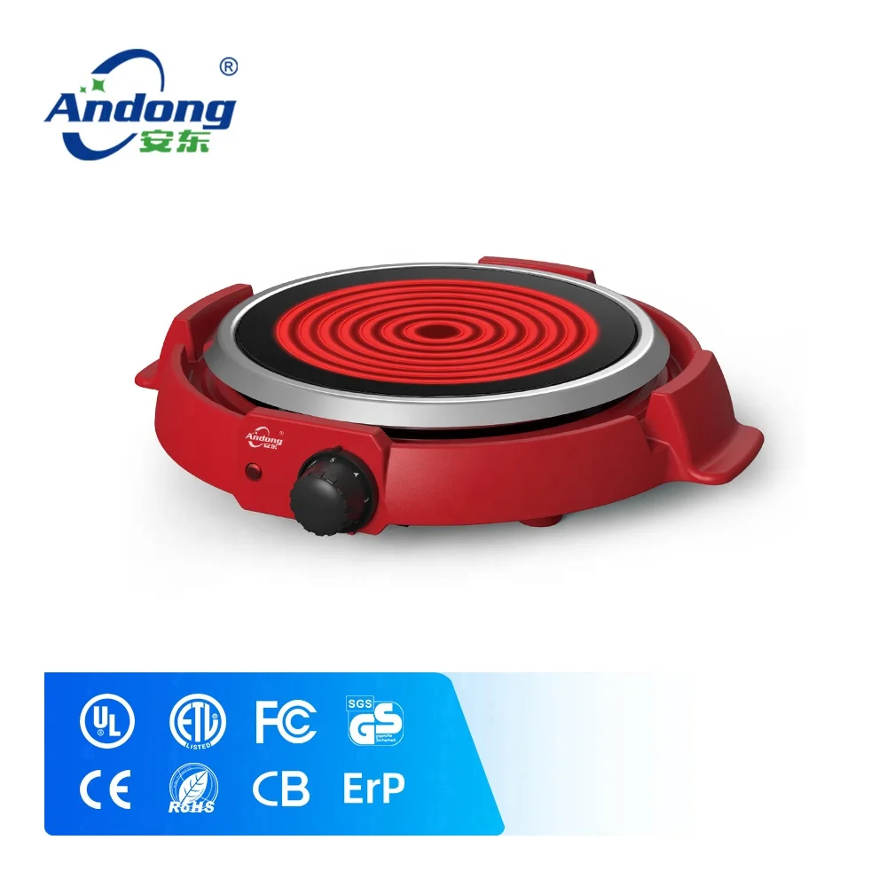 Andong New Design Black/Red/Pink Electric Ceramic Stove No Radiation 2500w Waterproof Infrared Cooker
