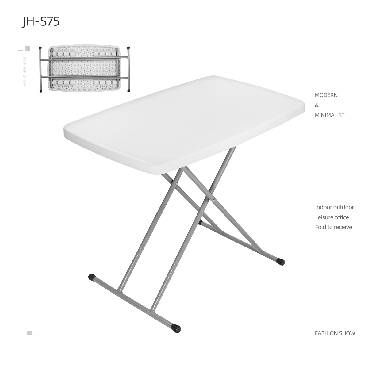 Outdoor Garden Plastic Portable Foldable Small Adjustable Mini Folding Computer Table Height