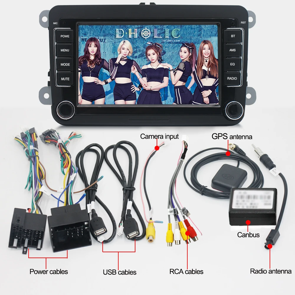 7 inch HD Touch Screen Car GPS Navigator Car Radio DVD Player GPS Navigation Universal GPS Navigator with Carplay for VW