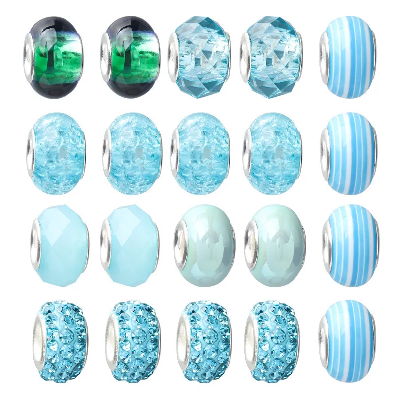 Wholesale 20pcs DIY Bracelet Accessories beads Gorgeous Color Handmade Glass Beads Mixed charms jewelry making