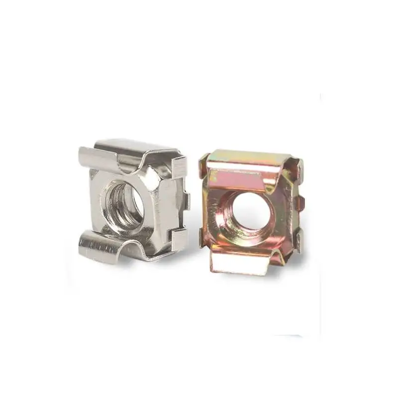 Yisen factory  M4 M5 M6 M8 cage nuts steel material zinc /nickel plated  square  cabinet nuts