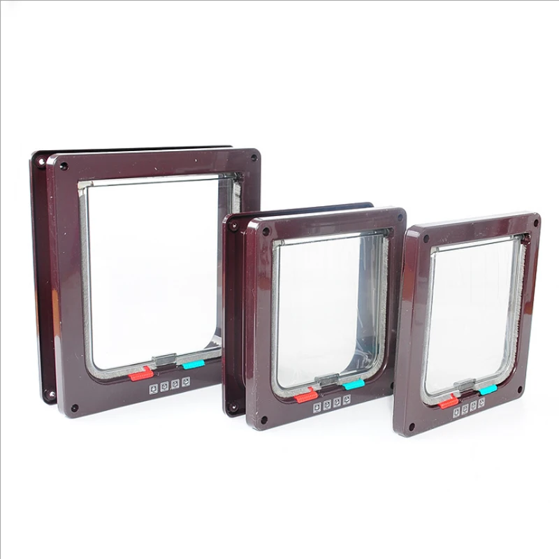 
Kimpets Wholesale Pet Supplies 4 way Lockable Pet Gate Security Abs Lock Cat Door Hole 