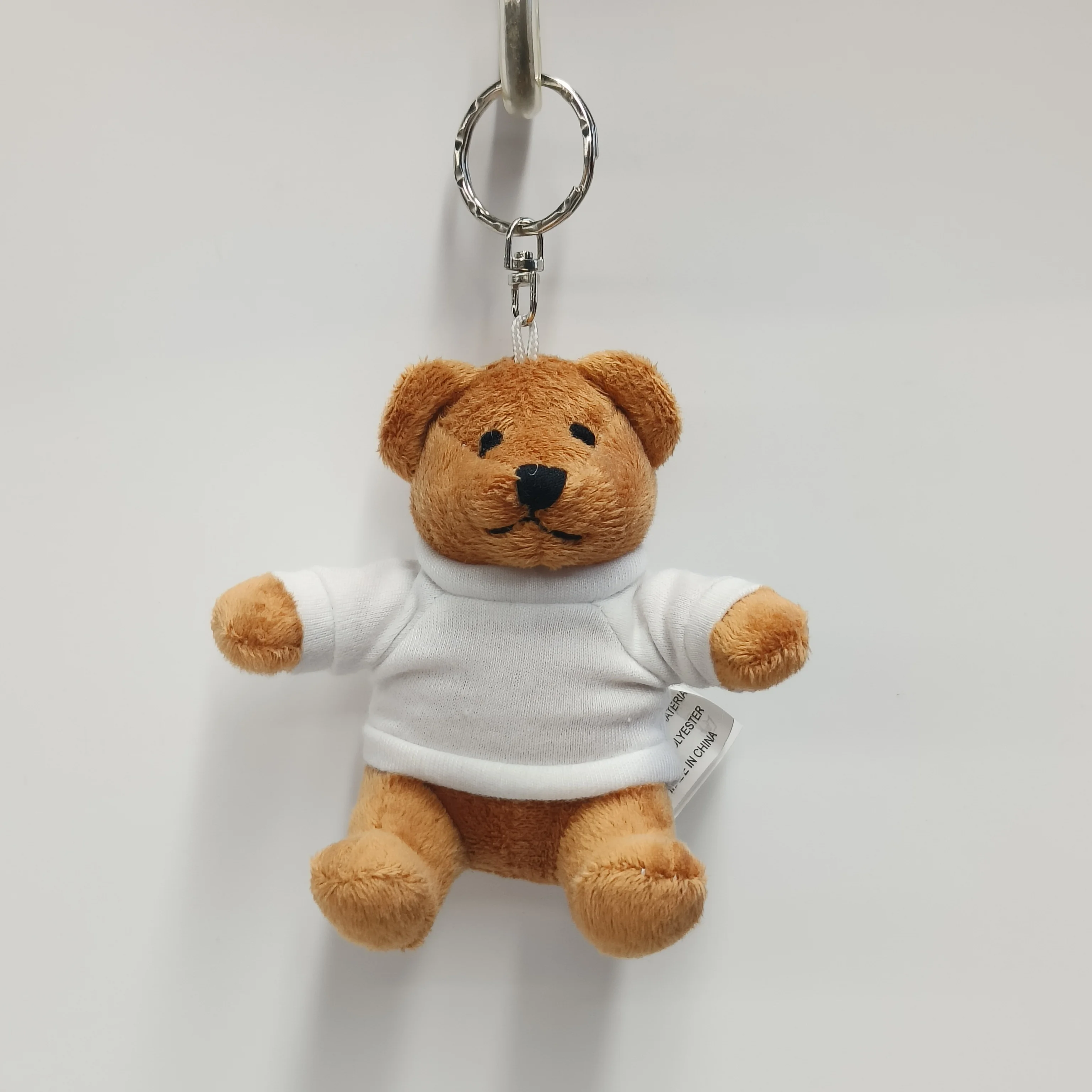 Sublimation Fluffy Bear Dolls Soft Kids Toys Small Pendant Keychains Mini Plush Bear Keychain Plush Teddy Bear Keychain