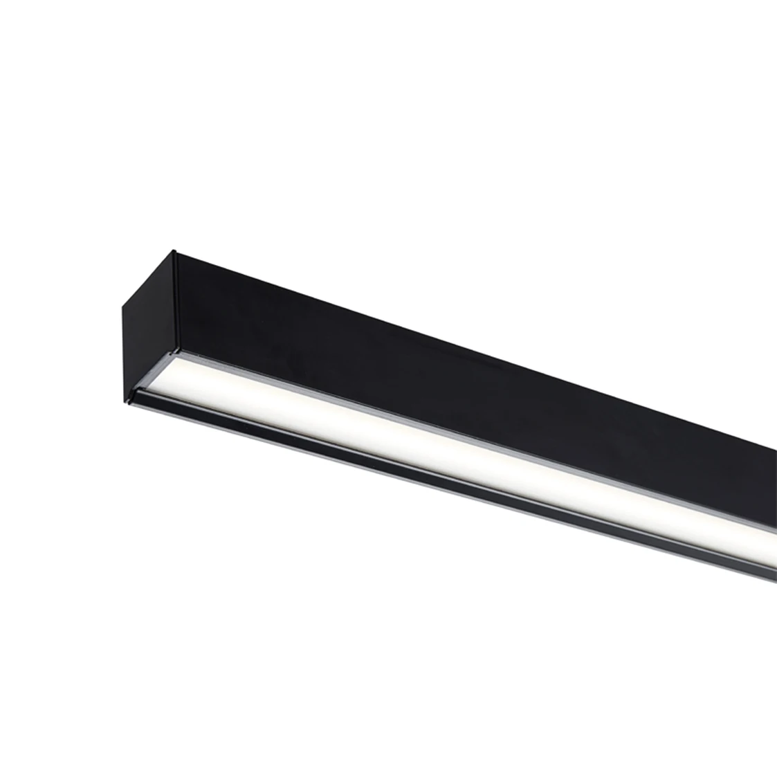 Manufacturer Provides Black Modern Indoor Ceiling Batten LED Linear Light Light Minimalist Office LED Strip Chandelier