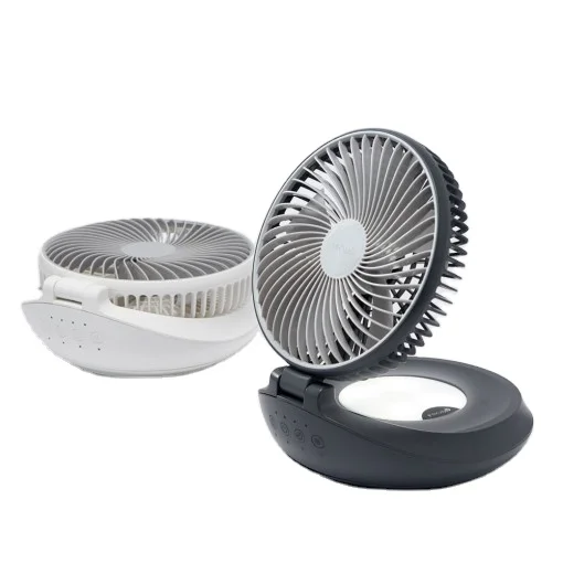 New Product Type-C Input LED Night Lamp Detachable Foldable Portable Rechargeable Table Fan