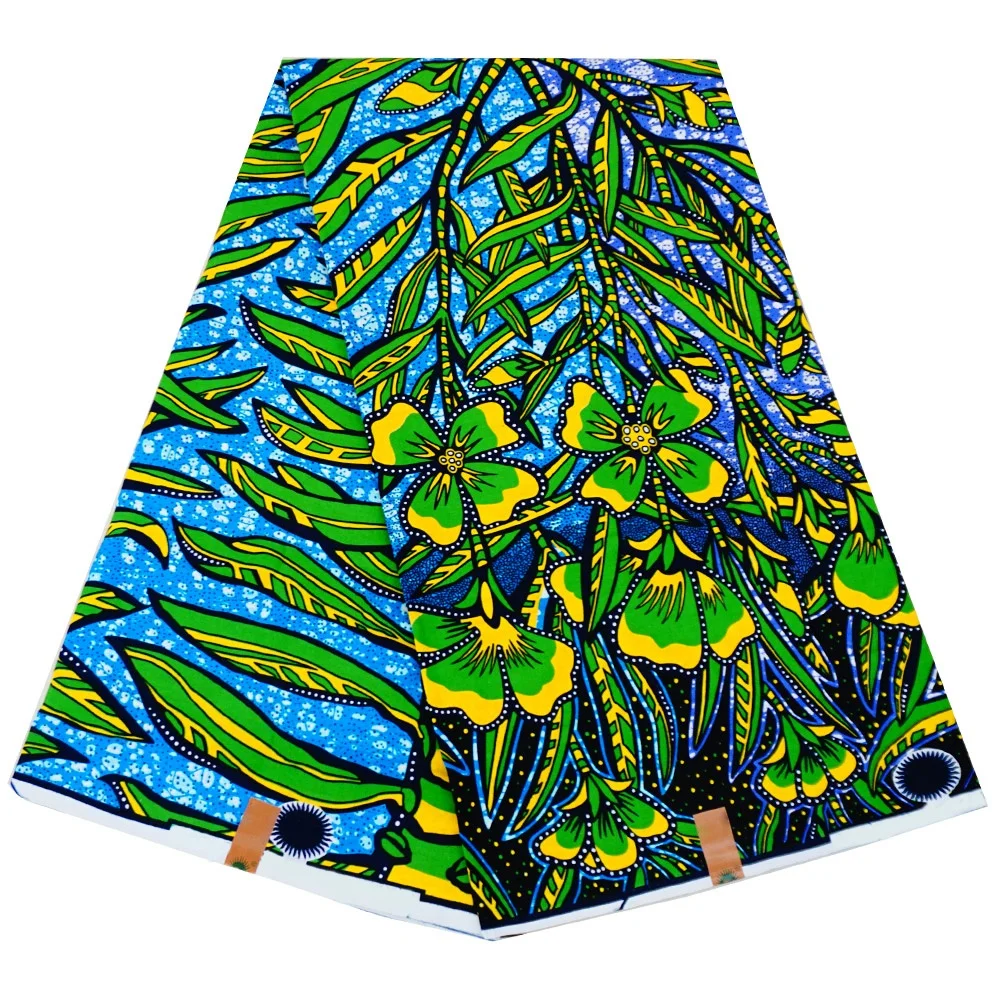ACI Hot Selling African Wax Fabric Batik 100% Cotton Tissus Wax African Print Ankara Fabric Real Wax Africa Fabric 6 Yards