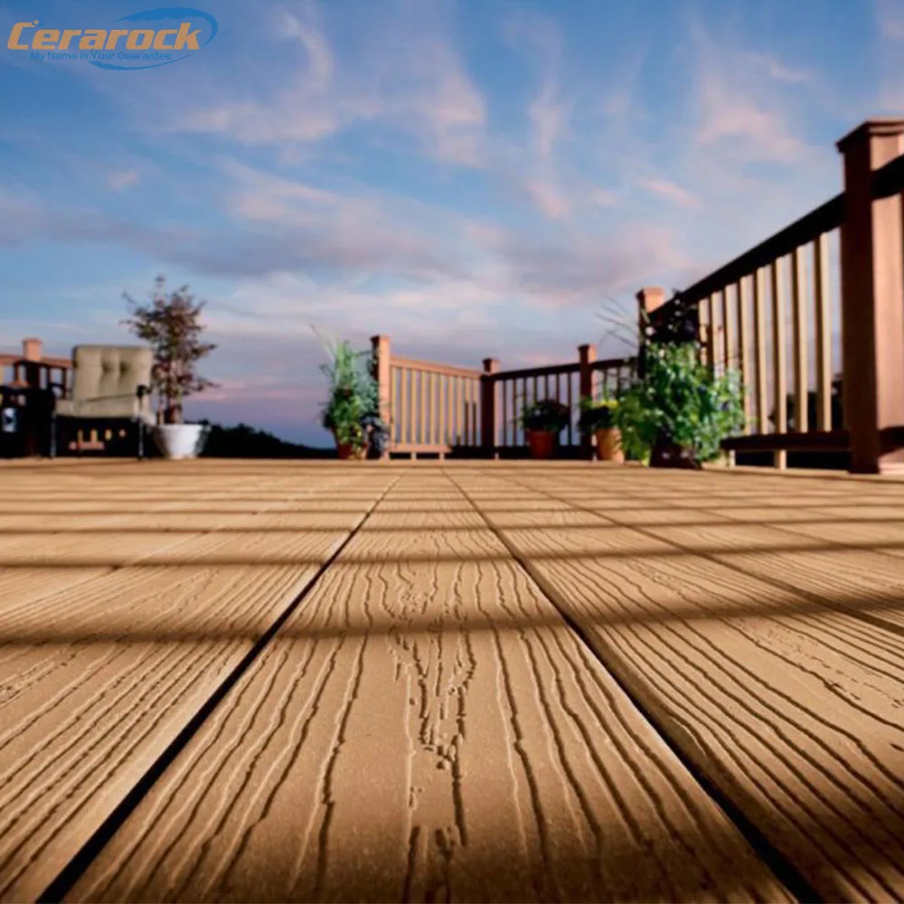 Cerarock residential and commercial waterproof anti-slip wood grain outdoor wpc composite floor