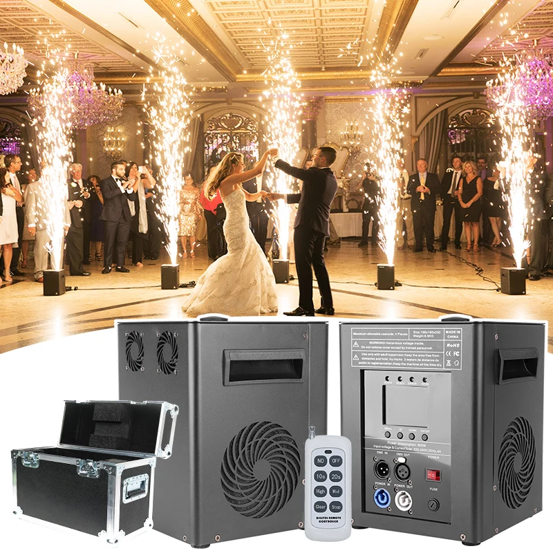 900W Cold Spark Machine Wedding Dj Party Wireless Cold Sparks Machine Set Remote DMX Cold Fountain Spark Machine