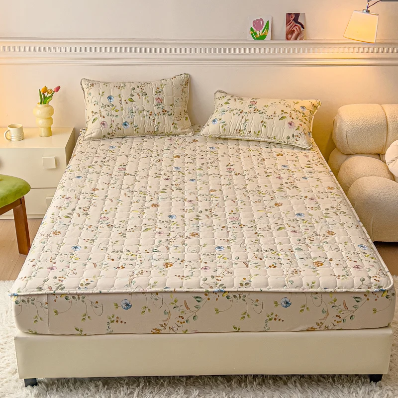 Custom Mattress Protector Anti Bed Bug Proof Protector Quilted Cotton Bed Cover Kids Queen Fitted Bedsheet