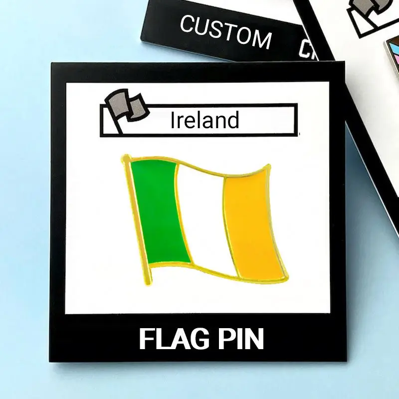 Fraternity Lapel Kuwait Italy Ukraine Netherlands Turkish Irish Turkey Crossed Double Us Ireland Country Flag Pin With Backing