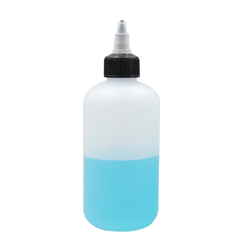Reusable LDPE Natural Color 8oz 240ml Empty Hair Care Scalp Serum Container Boston Round Plastic Bottles