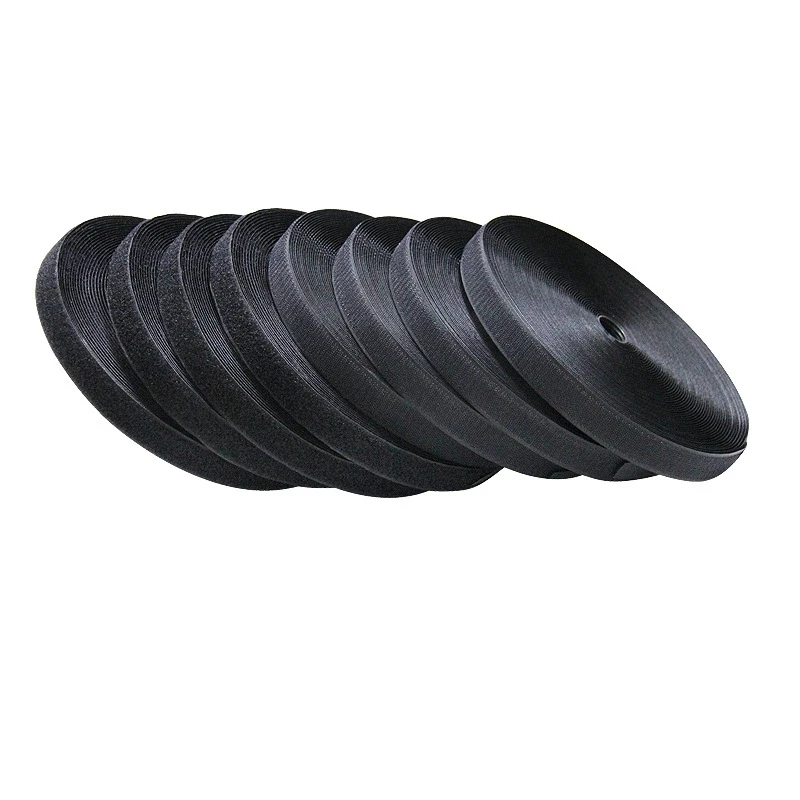 Двухсторонний рулон тканевой ленты с крючком и петлей с заводским логотипом высокого качества