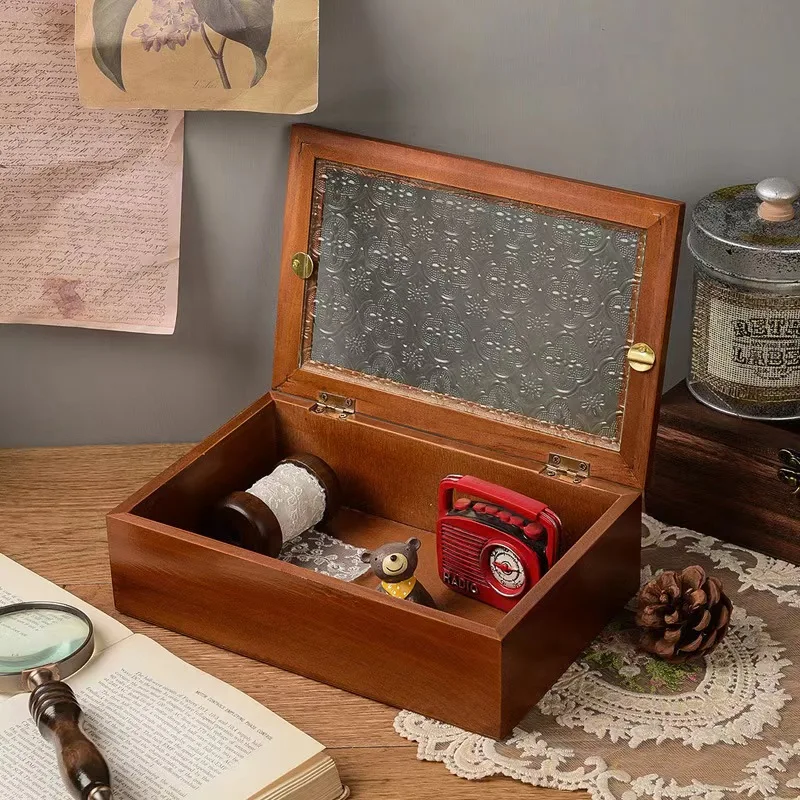 Customizable Eco Friendly Nordic Style Desktop Sundries Storage Box Creative Storage Box Wooden Storage Box