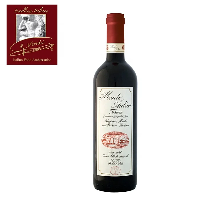 Красное вино Монте антико Тоскана граверди, Сделано в Италии, 2015