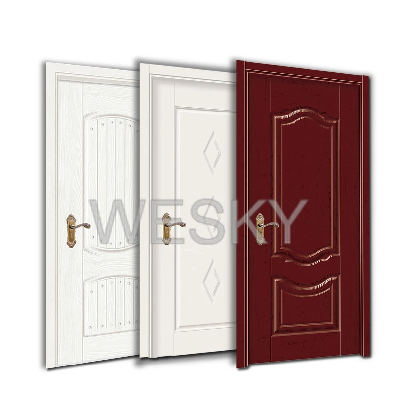
Main Wooden Door Price Supplier Modern Design Hot Sale Luxury 2020 China Style Safety Interior Teak PVC Entry Doors Swing CN;ZHE 