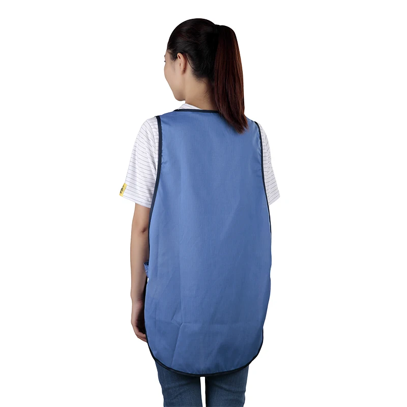 Fashion Comfortable Breathable ESD Tabard Blue Vest Antistatic Waistcoat Clothes Manufacturer Supplying