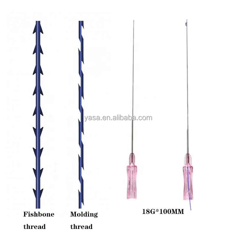 Hskinlift Thread Long lifting effect 18g 19g 100mm W blunt pdo molding cog thread for face and body