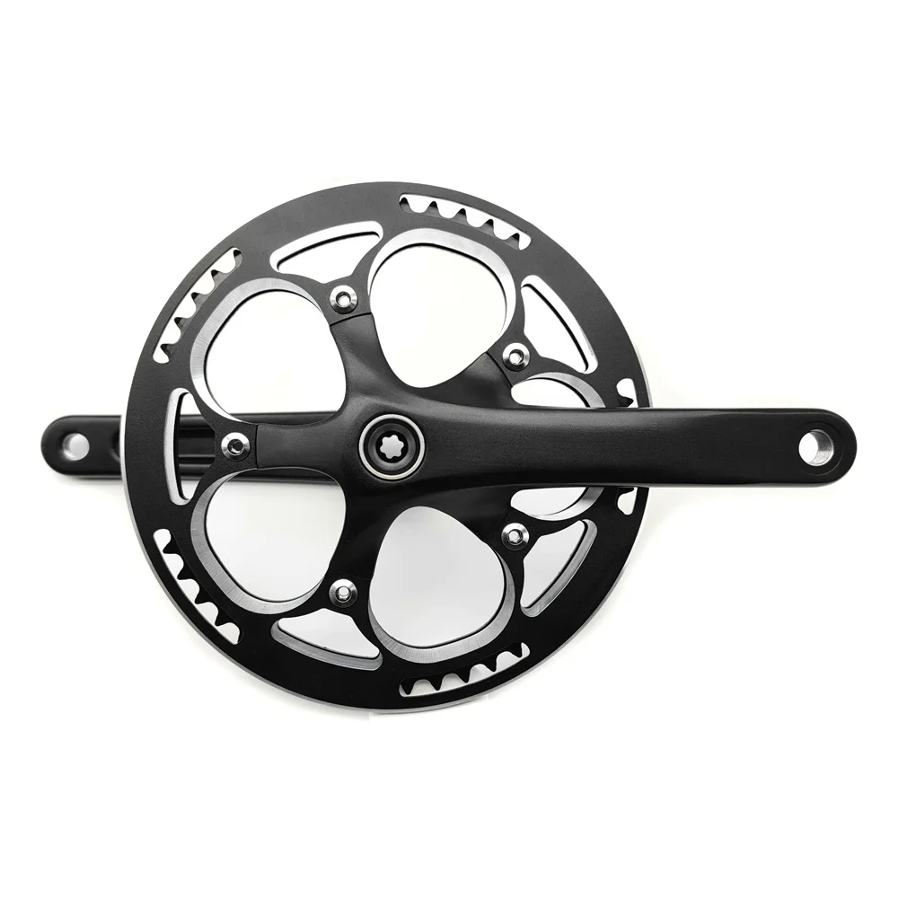 bicycle crank set folding bike single speed SUNRUN CHIWAVE GANIEL-F2011-G1 52T alloy hollow chainwheel and crank set