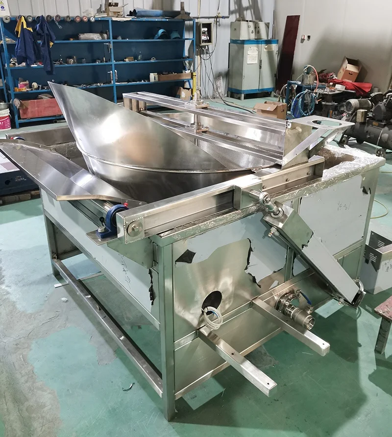 DBB130  Factory Price Ground Nuts Fryer Production Line Coated Nut Frying Machine electric gas peanuts batch deep fryer