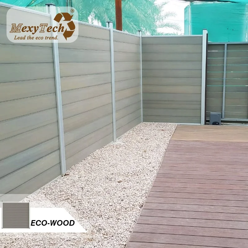 Europe exterior patio modern decorative garden fence price  wpc garden fencing walls for villas