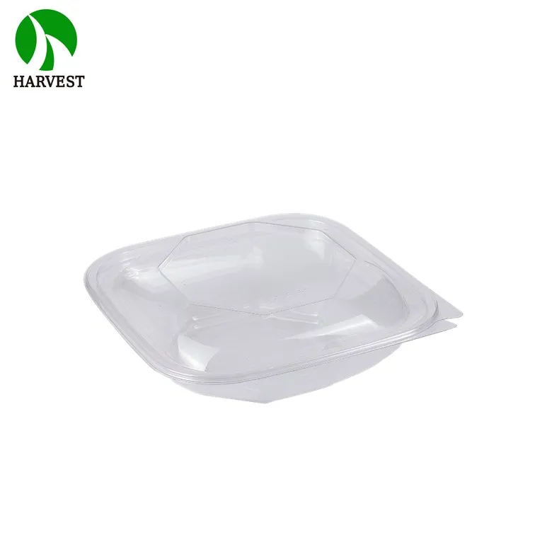 Food grade PET salad fruit disposable bowl tray set with plastic lid