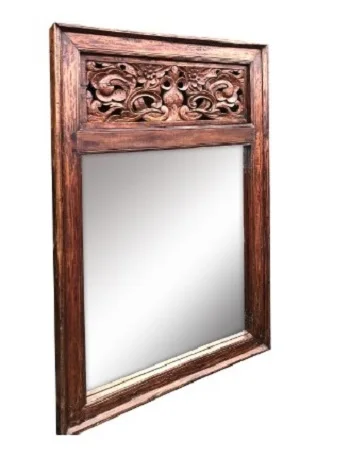 Victorian Mirror triple head border style home hotel Victorian frame Floor Beveled Carved Decor wooden engraving Carving Mirror