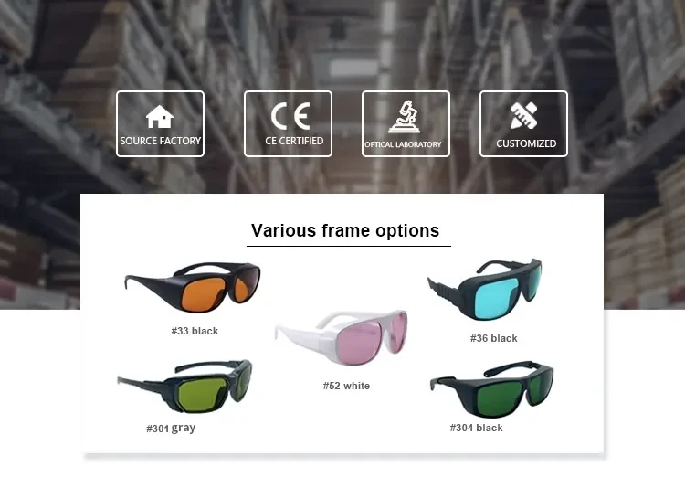 High Optical Density Treatment Equipment Laser Protector Goggle Safety Glasses Manufacturers