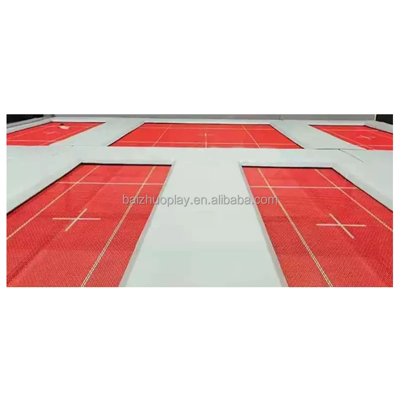 Customized Indoor Playground Trampoline Park Accessories Spare Parts Square Rectangular Mesh Trampoline Mat Fabric Replacement