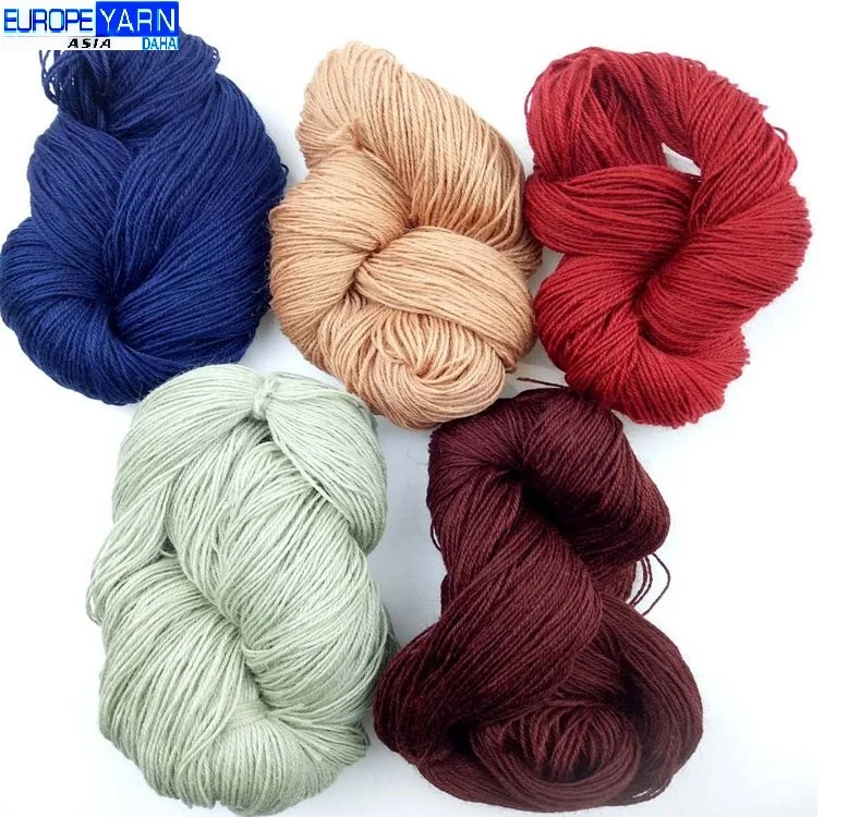 Factory cheap worsted weaving color wool carpet yarn