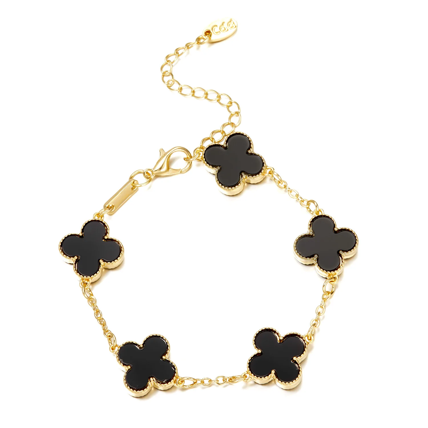 2023 Fashion Jewelry Brand Four Leaf Link Bracelet Ladies Luxury Gold Clover  Bracelet for Women