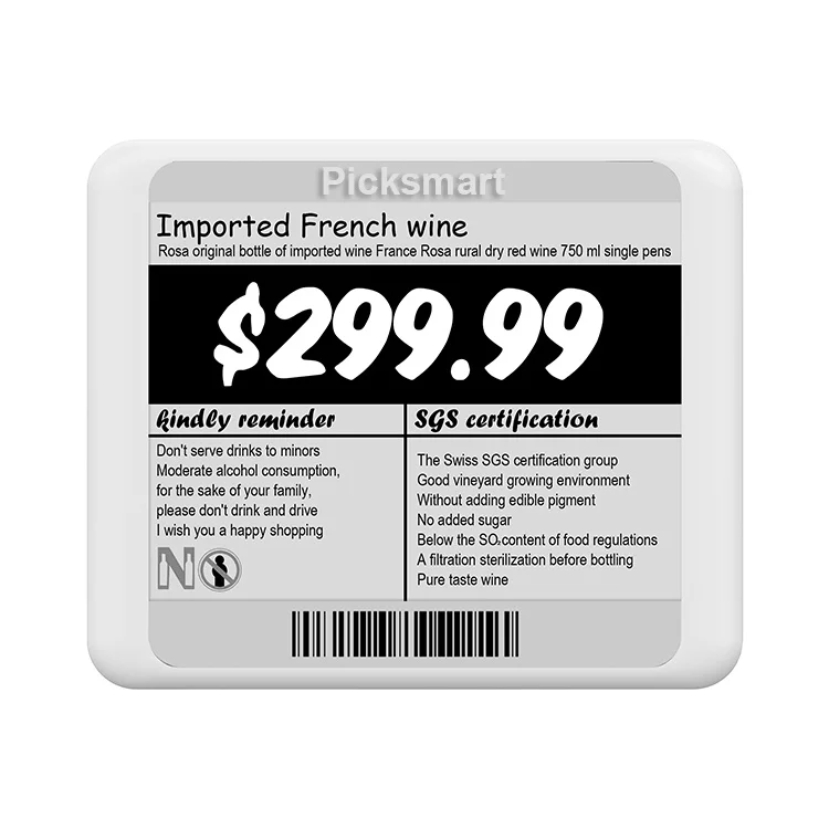 New Sample BLE 5.0 Technology 4.2 Inch Smart Retail Tags E ink Display ESL For Supermarket Electronic Shelf Label