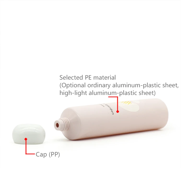 35mm Long Thread Tube with PP Disc Cap ELM-235 for BB Cream Isolation Lotion Hand Cream High-Gloss Acrylic Plastic Packaging