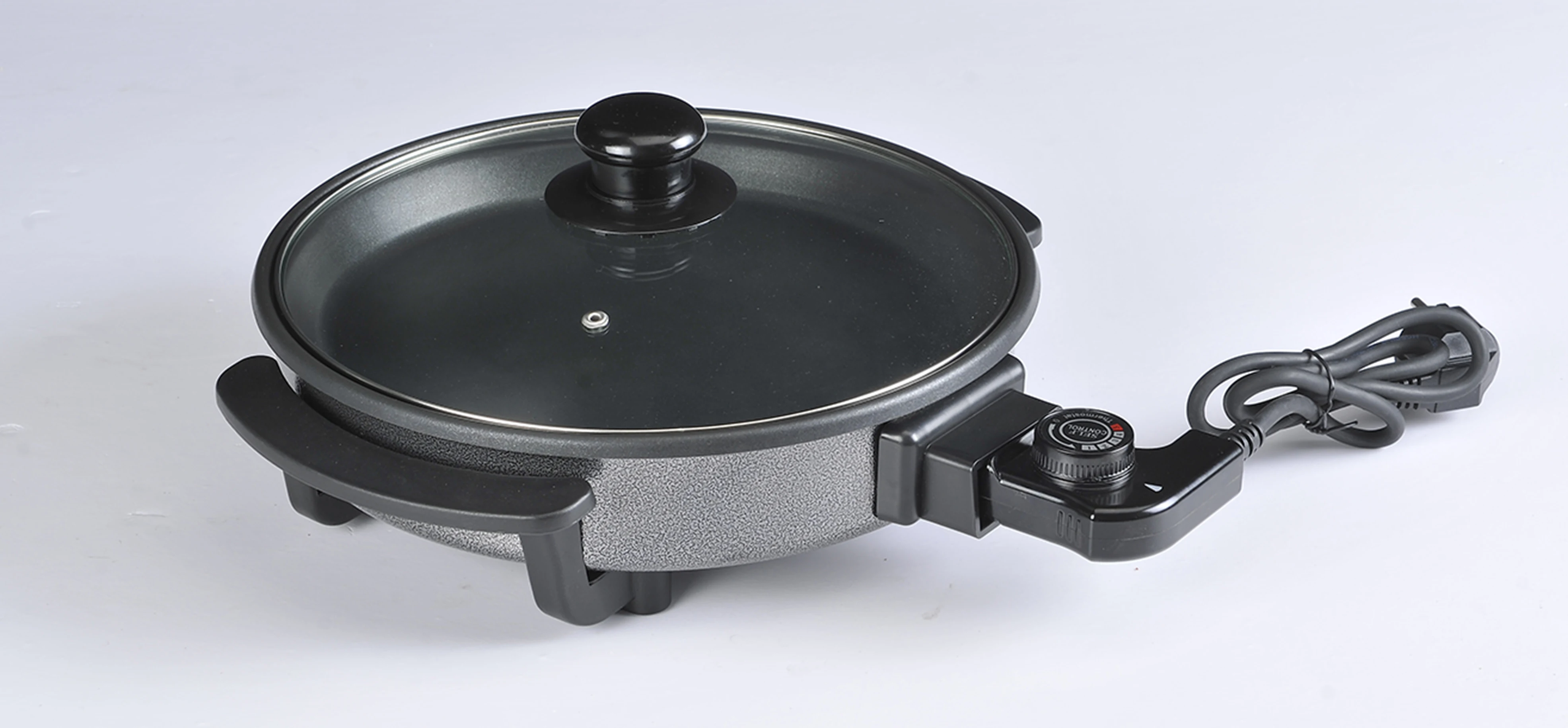 1500W Thermostat Non-Stick Household Multifunctional Aluminum Metal Pan Electric Cooking Cake Pancake Pizza Baking Saute Pans