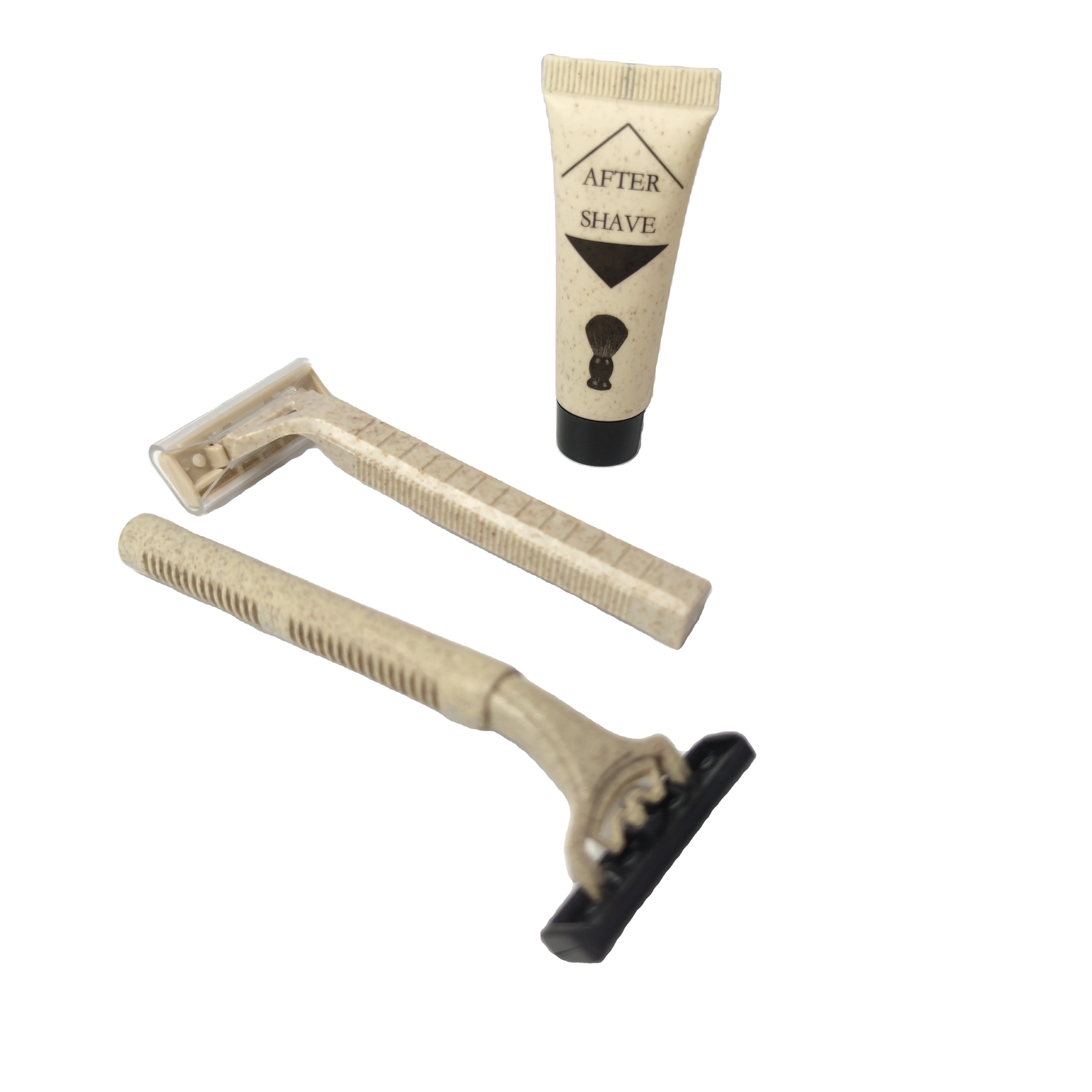 Ready To Ship Twin Blade Shaving Razor,Biodegradable Wheat Straw Material Low-carbon,Eco-friendly Disposable Razor