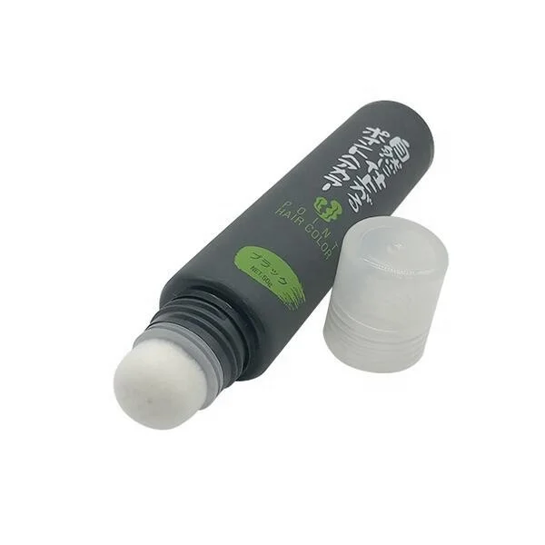 Cosmetic packaging round plastic PE tube flocking sponge applicator tube