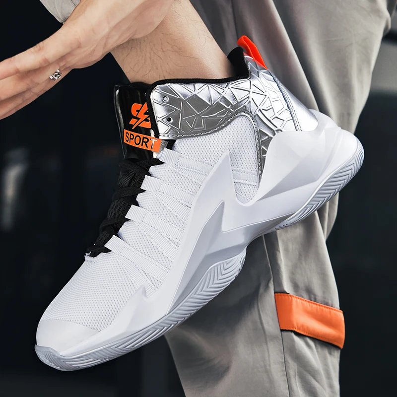 Новинка 2021 Мужская обувь для баскетбола тренировочная с высоким верхом Высококачественная баскетбольная Спортивная дышащая