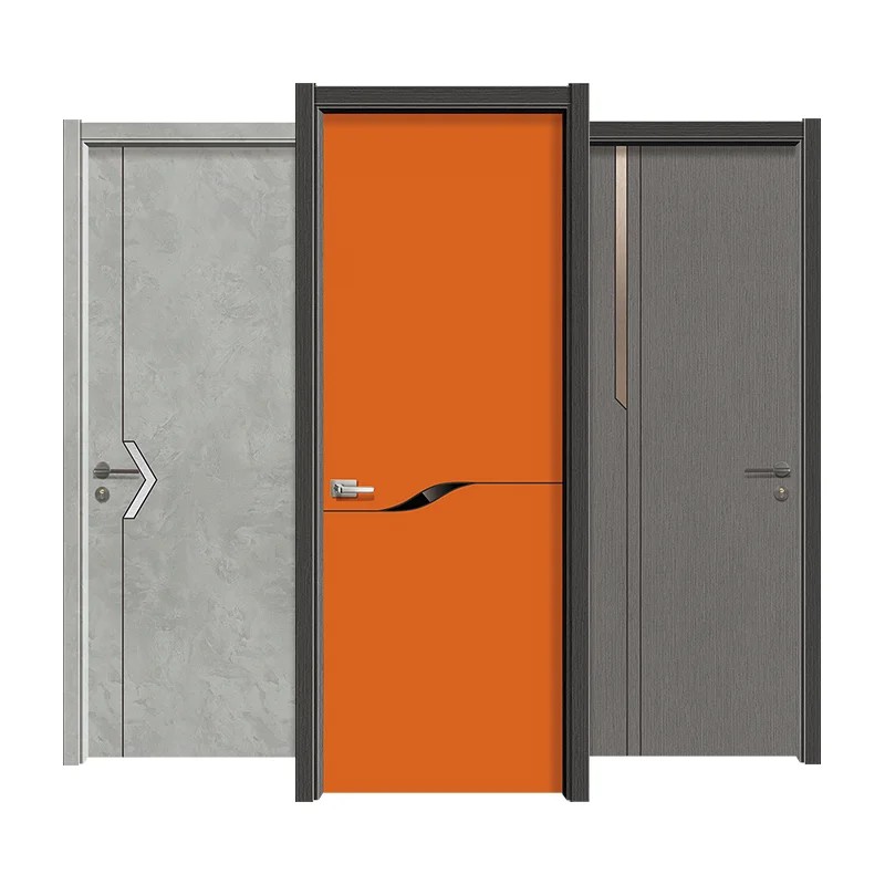 Best price interior Mdf door fill in solid wood core Prehung Melamine Mdf Hotel Door With Frames