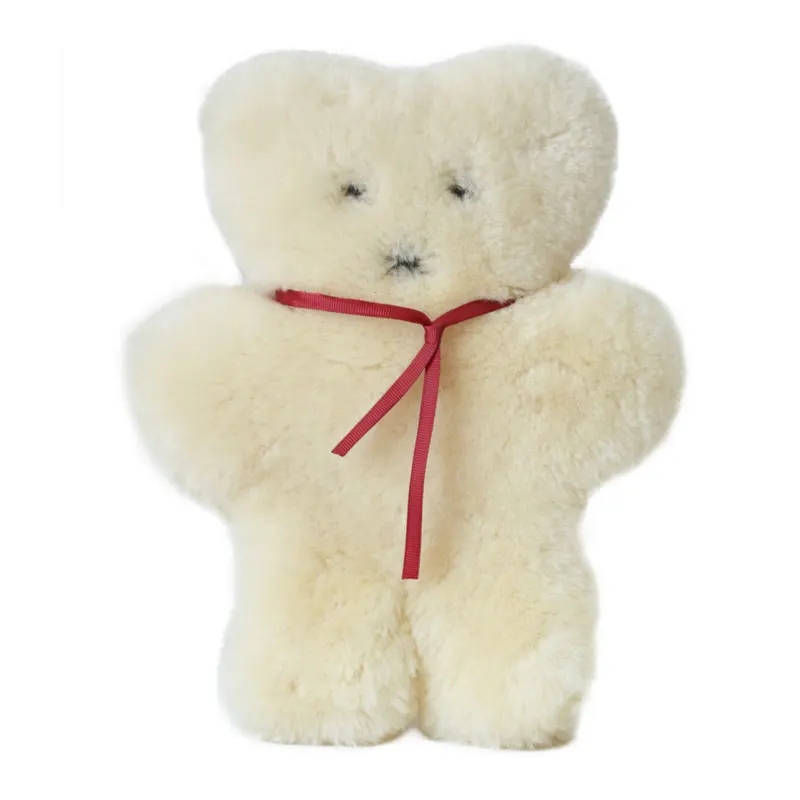 Мягкая плюшевая игрушка из натуральной овчины мех ягненка мишка тедди