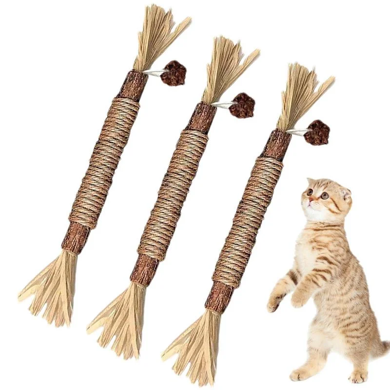 Wholesale Indoor Cat Chew Toys Actinidia Polygama Silvervine Cat Kitten Toy Matatabi Stick