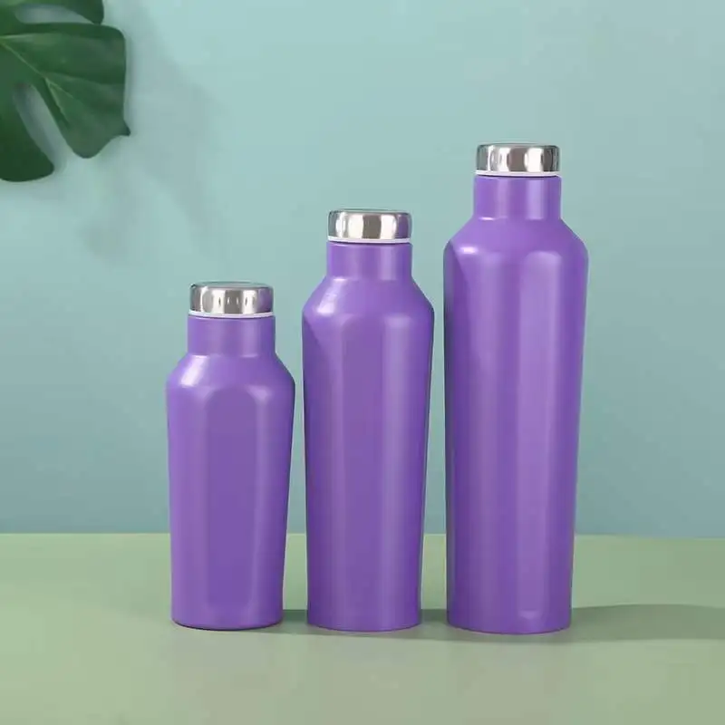 2022 new 350/500/700ml Double Wall Insulated Stainless Steel Water Bottles with Custom Logo Square Shape Cola Bottle Thermos