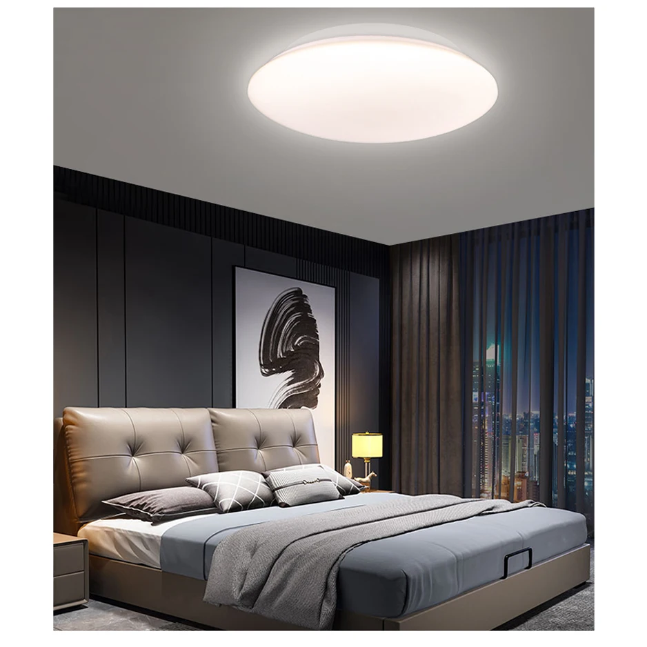 LED Ceiling Light 96W Cool White Surface Mounted White Shell Round Ceiling light AC220V for home office
