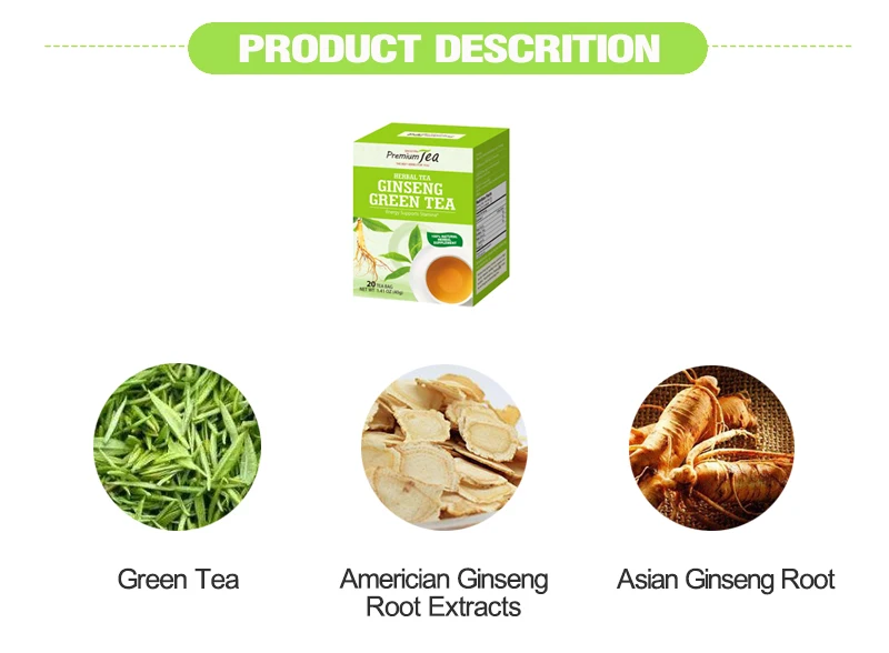 
Organic Green Tea Ginseng Root Extract Ginseng Green Tea 