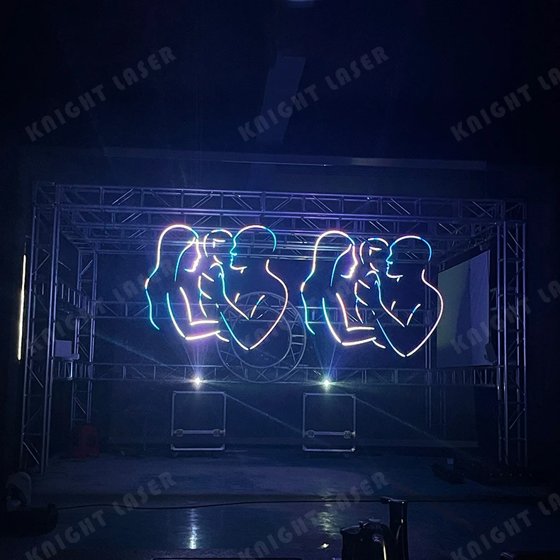 Circle signage china 5000mw pro rgb full color 5w animation typing fireworks effect night best 5w laser ilda laser light
