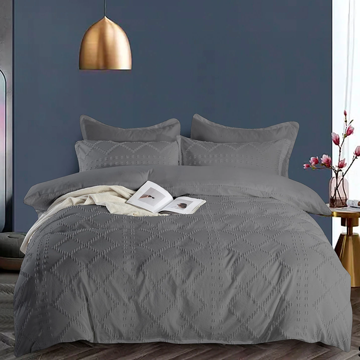 UBEST Custom Sprei Dekbedovertrek  100% Polyester Fibre Bedding Set  Include 2 Pcs Pillow Shams And 1pcs Duvet Cover