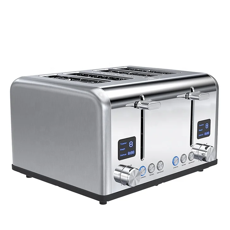  New innovation 2 slice toaster full S.S material multifunction breakfast snack maker electric with LED