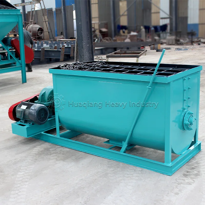Sodium chloride potassium sulfate fertilizer ribbon mixer machine