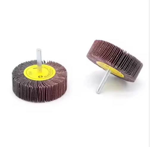 AutoErizo 80*40*6mm Abrasive Mounted Flap Wheel with Shaft Aluminum Oxide Sanding Flap Wheel Metal Polishing Buffing
