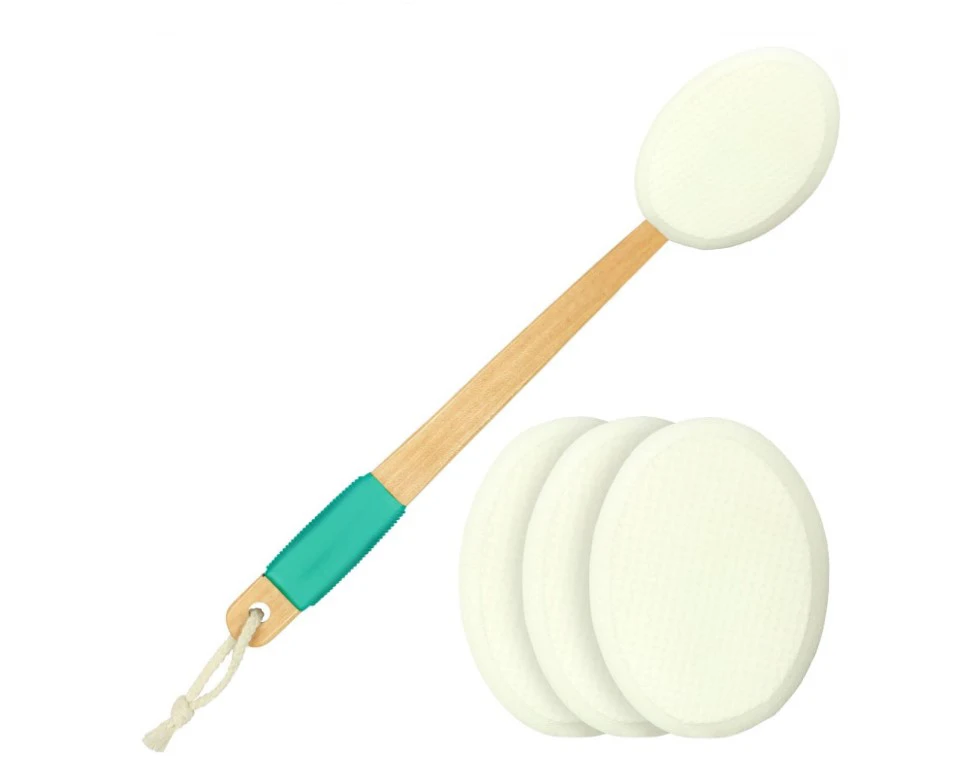 
Back Lotion Applicator Long Reach Handle With Pad For Easy Self Application Of Shower Bath Body Wash Brush 