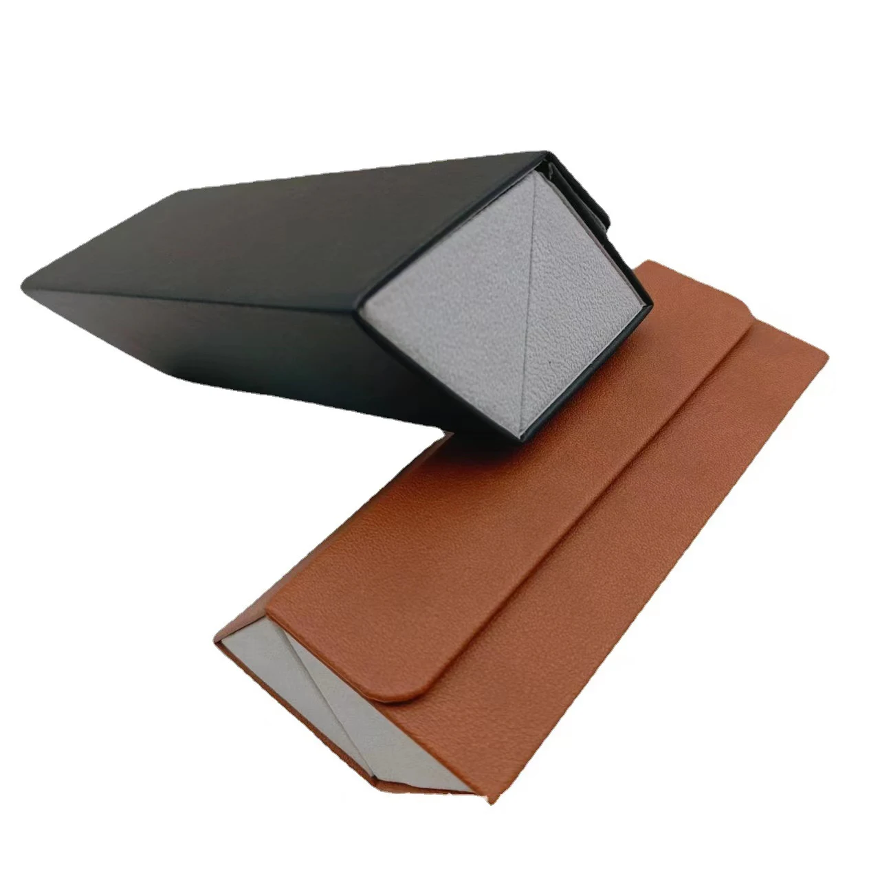 Two-in-one new glasses box multi-functional glasses case pu leather high-grade sunglasses storage box